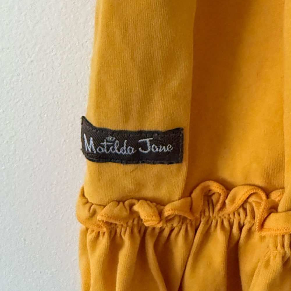 Matilda Jane Mustard Yellow Ruffle Hem Dress - Picture 8 of 10